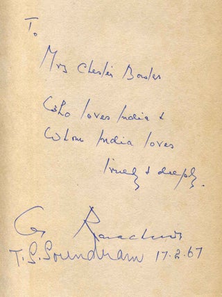 THOUGHTS AND TALKS OF (SHRI) G. RAMACHANDRAN. Signed by G. Ramachandran.