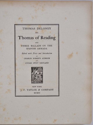 THOMAS OF READING, AND THREE BALLADS ON THE SPANISH ARMADA.