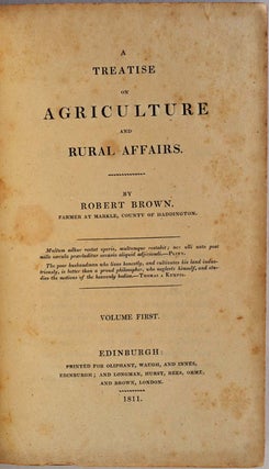 A TREATISE ON AGRICULTURE AND RURAL AFFAIRS. Two volume set.