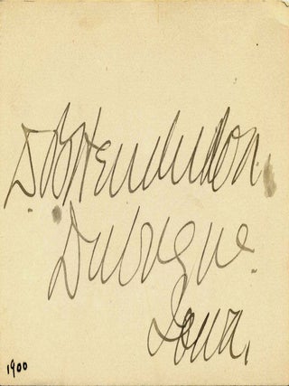 Item #002589 Small card signed by David B. Henderson. David B. Henderson
