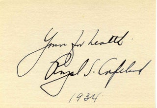 Item #002614 Small card signed by Royal S. Copeland. Royal S. Copeland