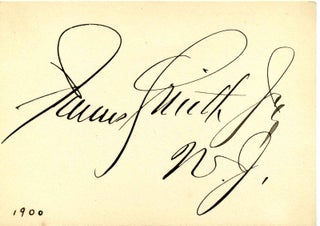 Item #002621 Small card signed by James Smith, Jr. James Smith, Jr