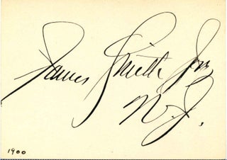 Item #002624 Small card signed by James Smith, Jr. James Smith, Jr