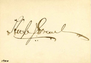 Item #002629 Small card signed by Hugh Grant former Mayor of New York. Hugh Grant