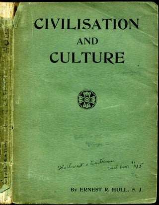 Item #003244 CIVILISATION AND CULTURE. Ernest R. Hull