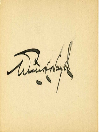 Item #003650 Small card autographed by William Harrison Hays (1879-1954). William Harrison Hays