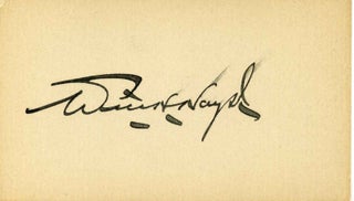 Item #003650 Small card autographed by William Harrison Hays (1879-1954). William Harrison Hays