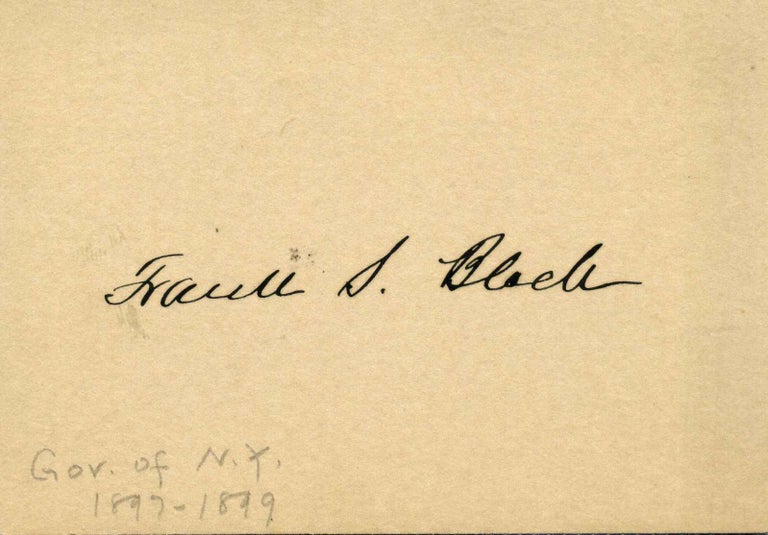 Item #003786 Small card signed by Frank Swett Black (1853-1913). Frank Swett Black.