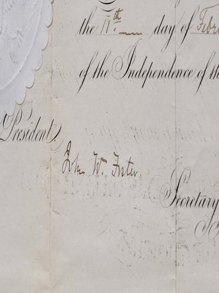 APPOINTMENT OF BRITISH CONSULATE FOR LOUISIANA, ARKANSAS, MISSISSIPPI, ALABAMA AND FLORIDA. Signed by Benjamin Harrison as President.