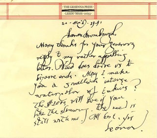 Collection of five related letters handwritten and signed by Leonard Baskin (1922-2000).