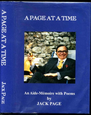 Item #004483 A PAGE AT A TIME. An Aide-Memoire with Poems. Inscribed by author. Jack Page