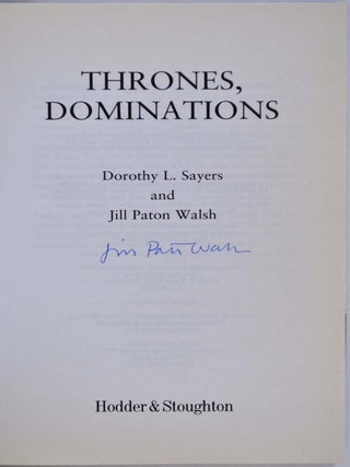 THRONES, DOMINATIONS. Signed by J. P. Walsh