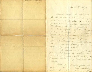 Letter handwritten and signed by Frances Elizabeth Barrow "Aunt Fanny" (1822-1894. Frances Elizabeth Barrow, Aunt Fanny.