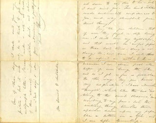 Letter handwritten and signed by Frances Elizabeth Barrow "Aunt Fanny" (1822-1894).