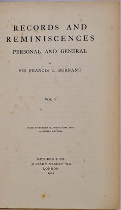 RECORDS AND REMINISCENCES. Personal and General. Two volume set.