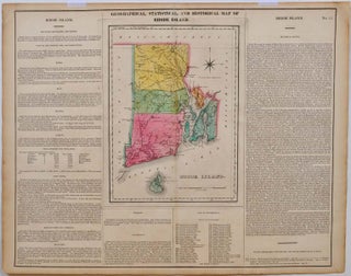 GEOGRAPHICAL, STATISTICAL, AND HISTORICAL MAP OF RHODE ISLAND.