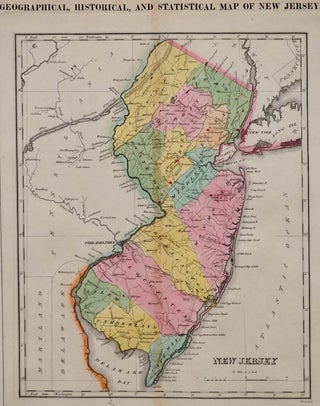 Item #005199 GEOGRAPHICAL, STATISTICAL, AND HISTORICAL MAP OF NEW JERSEY. Henry Charles Carey,...