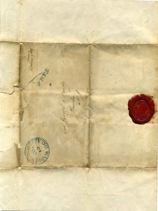 Letter handwritten and signed by John Davis (1788-1878).