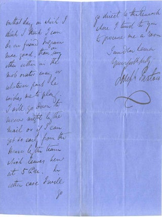 Letter handwritten and signed by Sir Joseph Paxton (1801-1865).