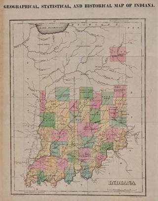 Item #005755 GEOGRAPHICAL, STATISTICAL, AND HISTORICAL MAP OF INDIANA. Henry Charles Carey, Isaac...