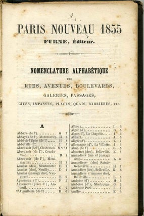 PARIS NOUVEAU, 1855 [Map - carte].