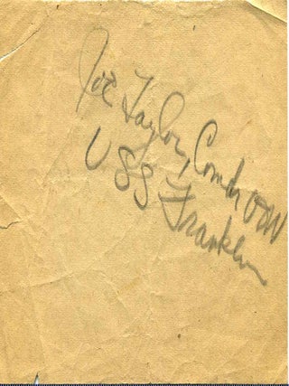 Item #006153 Autogaph. Joe Taylor, USS Franklin