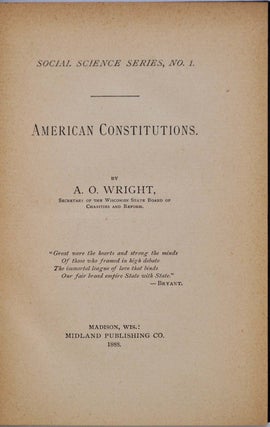AMERICAN CONSTITUTIONS