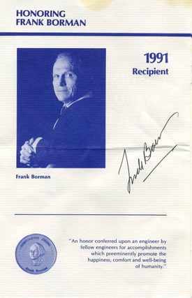 Program signed by astronaut Frank Borman.