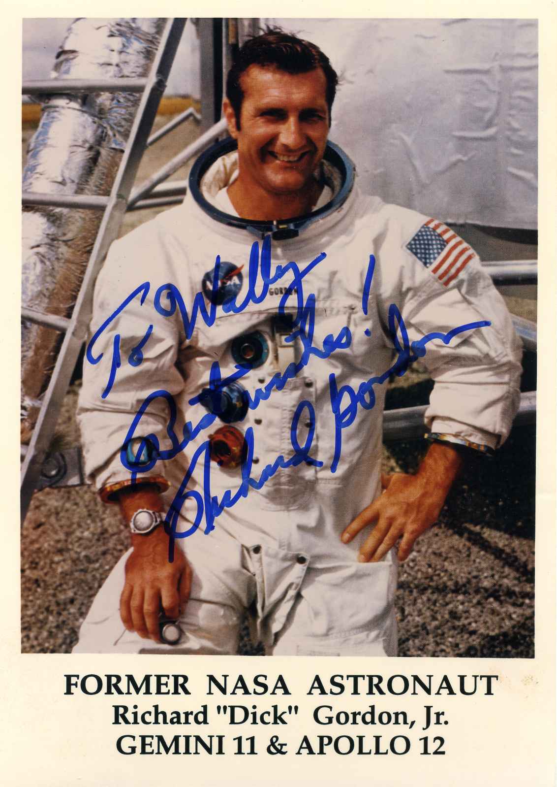 Photograph inscribed and signed by astronaut Richard Gordon, Jr
