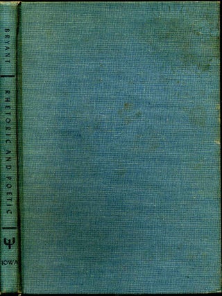 Item #007053 PAPERS IN RHETORIC AND POETIC. Presented at the University of Iowa November 12 and...