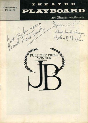 Item #007564 Blackstone Theatre Stagebill for Elia Kazan's Production of J.B. by Archibald...