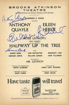 Item #007565 Stagebill (Program) signed by Anthony Quayle (1913-1989), Eileen Herlie (1918-2008),...