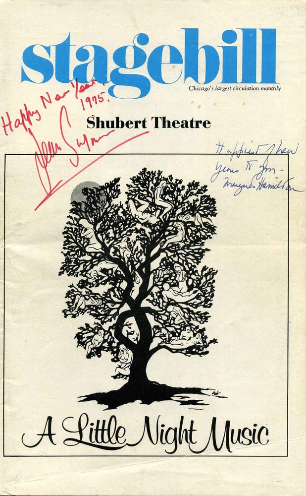Item #007568 Stagebill (Program) signed by Jean Simmons (1929-2010) and Margaret Hamilton (1902-1985) for a performance of A Little Night Music. Margaret Hamilton, Jean Simmons.