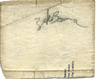 Item #007989 Signature of Zeke Bonura (1908-1987). Zeke Bonura