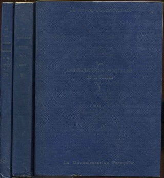 Item #008175 LES INSTITUTIONS SOCIALES DE LA FRANCE. Le Monde Contemporain. 3 volume set. M. P....