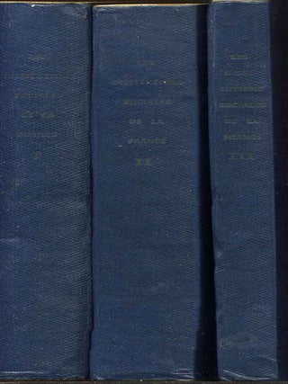 LES INSTITUTIONS SOCIALES DE LA FRANCE. Le Monde Contemporain. 3 volume set.