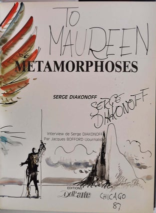 METAMORPHOSES. With a two-page watercolor/goache illustration and signed by Serge Diakonoff.