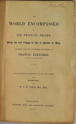 Item #009194 THE WORLD ENCOMPASSED BY SIR FRANCIS DRAKE, Being his next Voyage to that to Nombre...