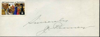 Item #009423 Autograph of J.C. Penney (1875-1971). James Cash Penney