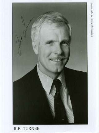 Item #009450 Signed photograph. Ted Turner, R. E. Turner