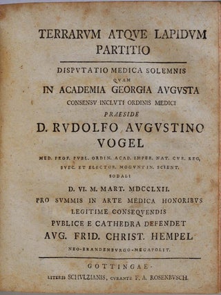 Dissertatio De Technophysiotameis, Von Kunst- und Naturalien- Kammern; Dissertation inauguralis medica de lapidum figuratorum usu medico; Marbodei, Galli, Poetae Uetustissimi, de Lapidibus Pretiosis Enchiridion, Cum Scholiis Pictorii Villingensis; etc.