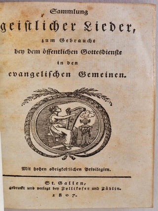 Item #009845 Sammlung geistlicher Lieder zum Gebrauche bey dem offentlichen Gottesdienste in den...
