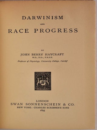 DARWINISM AND RACE PROGRESS.