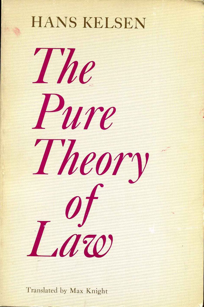 Item #010285 THE PURE THEORY OF LAW. Hans Kelsen.
