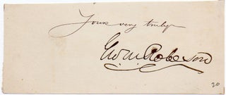 Item #011679 Piece of Paper Signed by George Maxwell Robeson (1829-1897). George M. Robeson