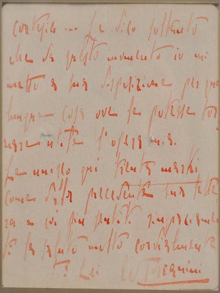 Two page letter handwritten and signed by Arturo Toscanini.