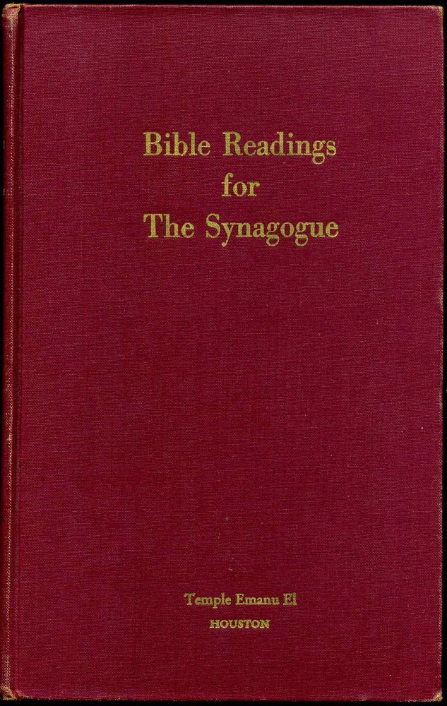 Item #012409 BIBLE READINGS FOR THE SYNAGOGUE. Rabbi Robert I. Kahn.