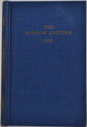 Item #012451 THE TEACHING OF READING: An International View. The Burton Lecture 1956. William S....