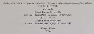 JOSEPH CORNELL 1903 - 1972.