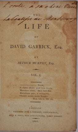 THE LIFE OF DAVID GARRICK, Esq. Two volume set.